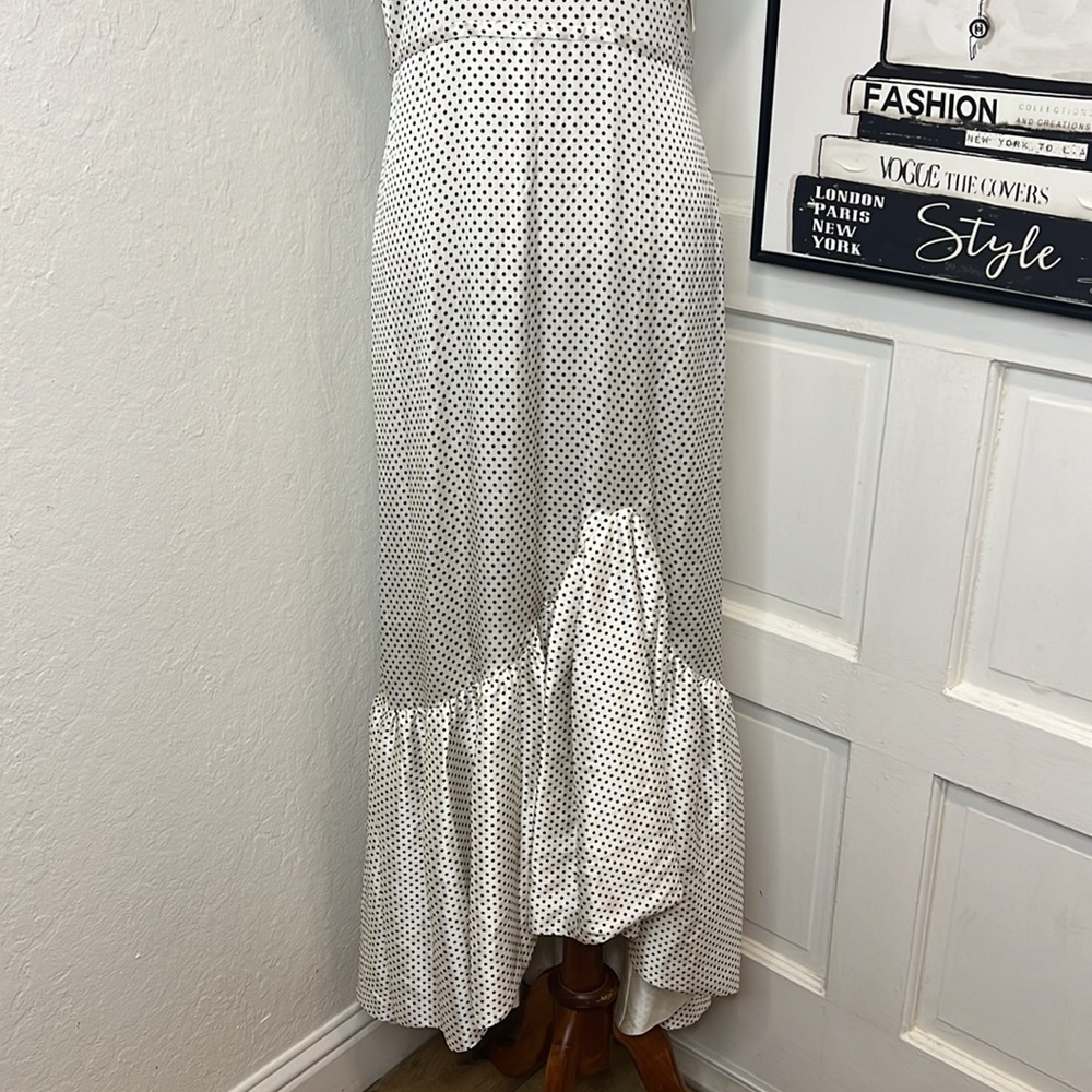 NWT Hellessy Ravena BNW Polka Dot Ruffle Hem Dress Size 8 - Picture 5 of 12